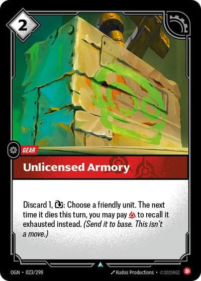 Unlicensed Armory card