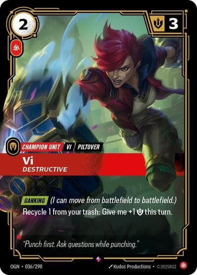 Vi, Destructive card