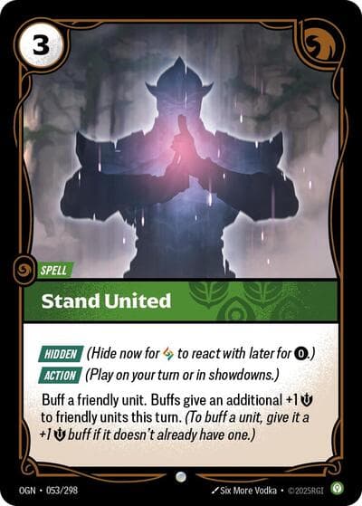 Stand United card