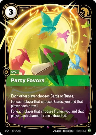 Party Favors card