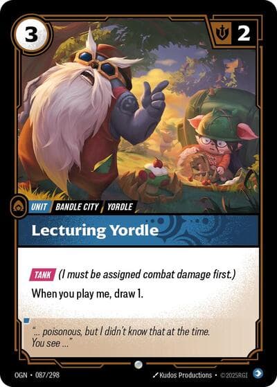 Lecturing Yordle card