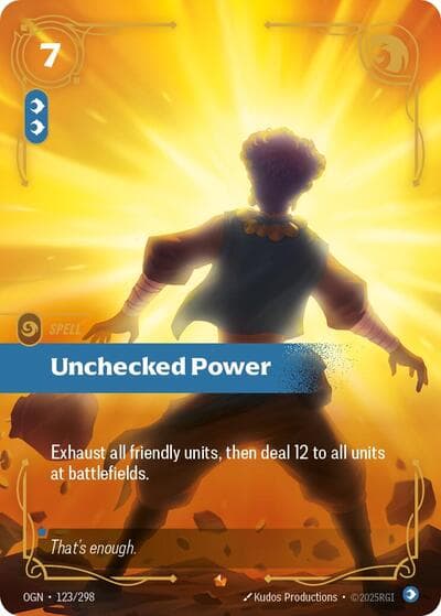 Unchecked Power card