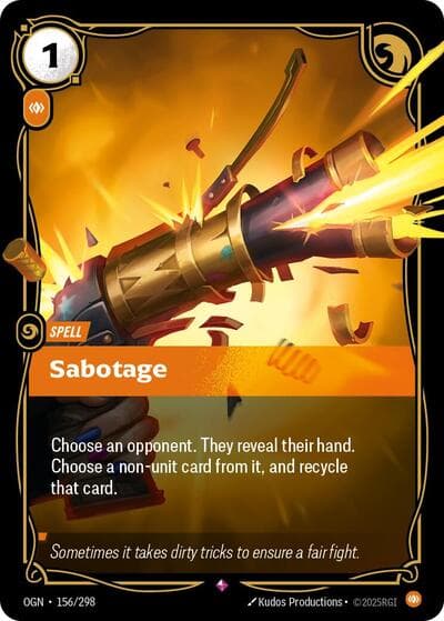 Sabotage card