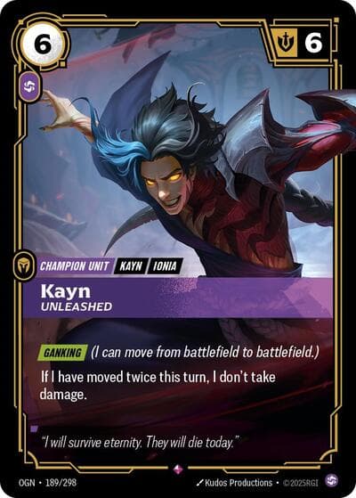 Kayn, Unleashed card