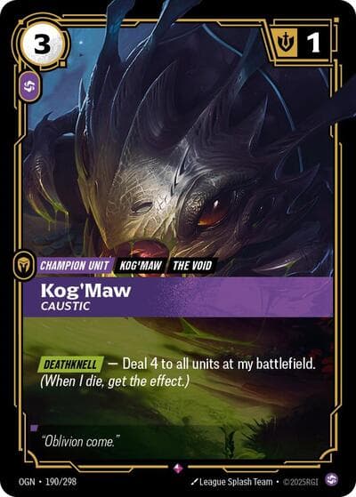 Kog'Maw, Caustic card