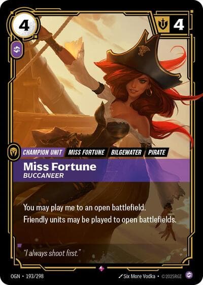 Miss Fortune, Buccaneer card