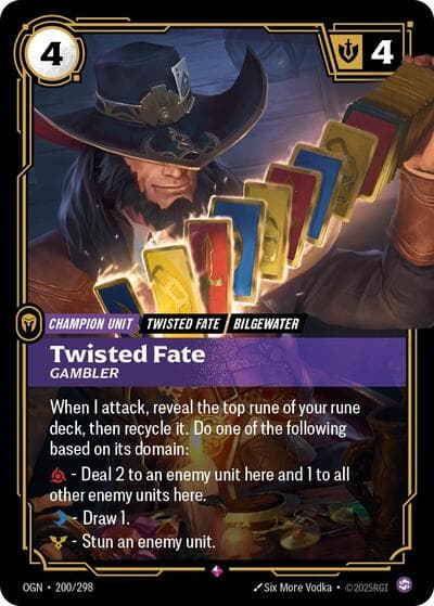 Twisted Fate, Gambler card