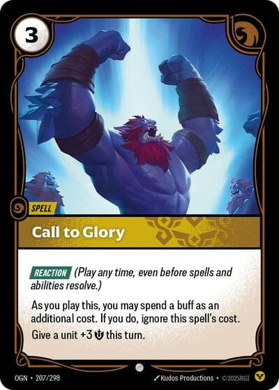 Call to Glory card