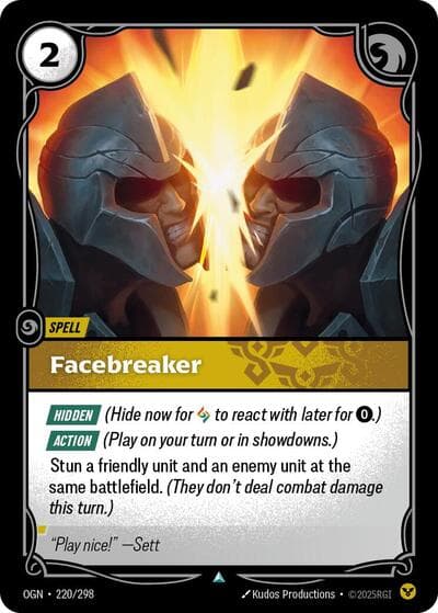 Facebreaker card