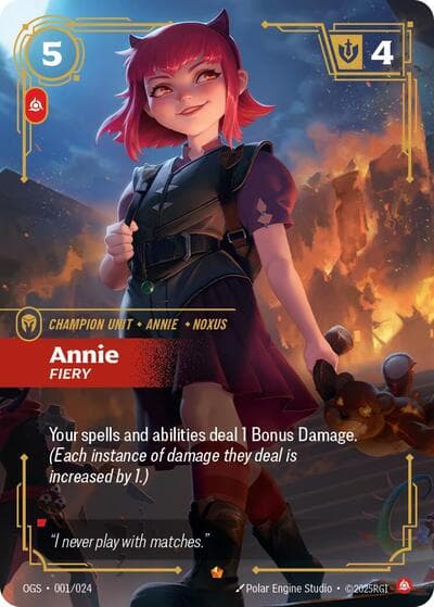 Annie, Fiery card