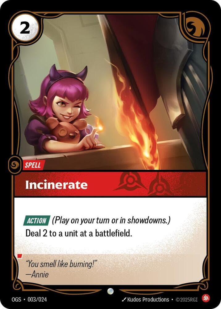 Incinerate — Origins Proving Grounds (#003)