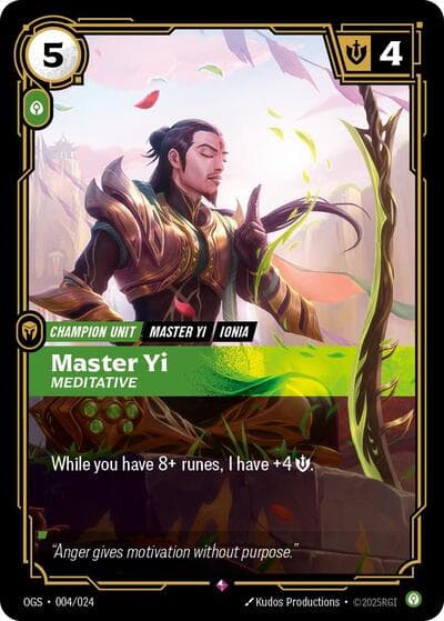 Master Yi, Meditative card