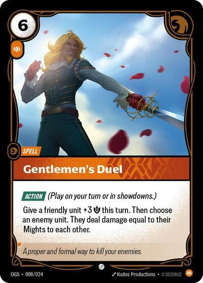 Gentlemen's Duel card