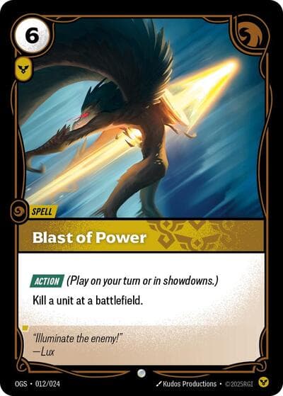 Blast of Power card
