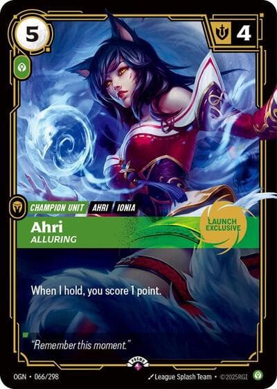 Ahri, Alluring (Launch Exclusive) card