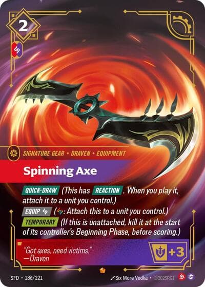Spinning Axe card