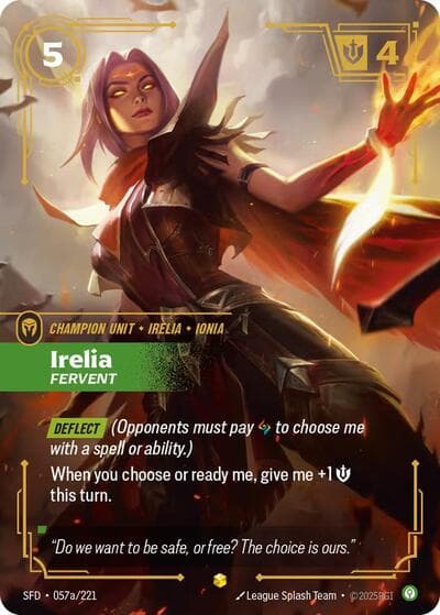 Irelia, Fervent card