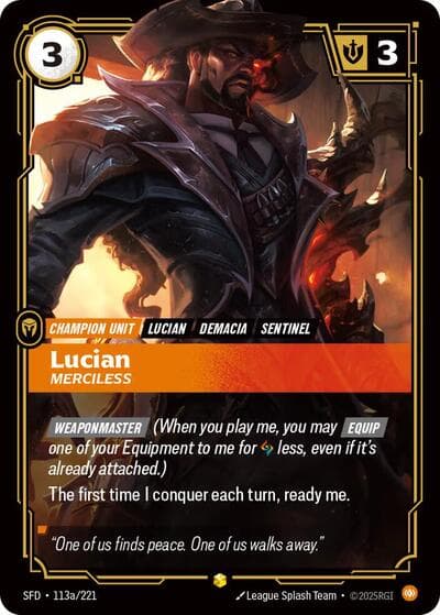 Lucian, Merciless card