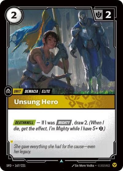 Unsung Hero card