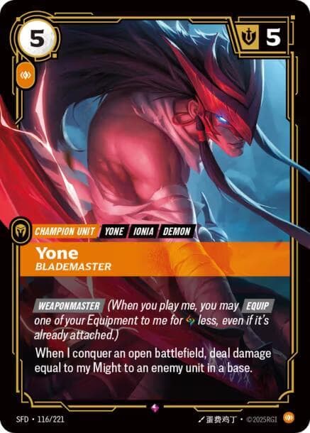 Yone, Blademaster — Spiritforged (#116)