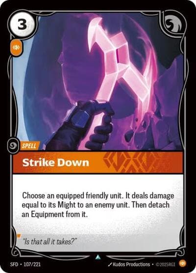 Strike Down card