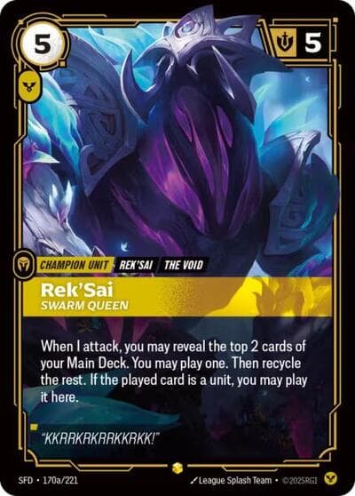 Rek'Sai, Swarm Queen card