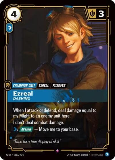 Ezreal, Dashing card