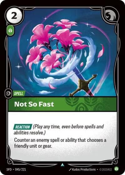 Not So Fast card