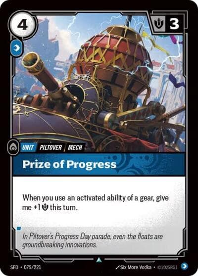 Prize of Progress card