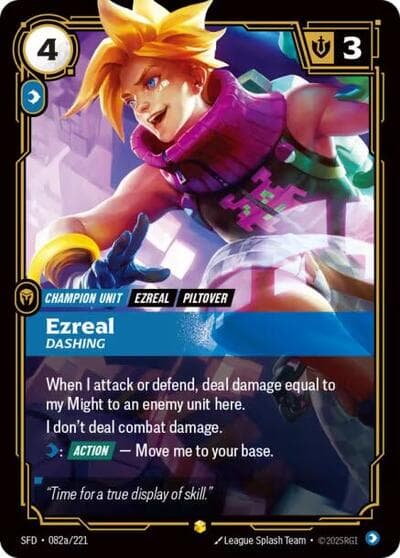 Ezreal, Dashing card