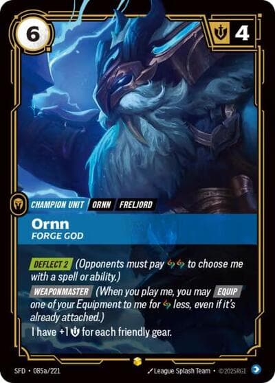 Ornn, Forge God card