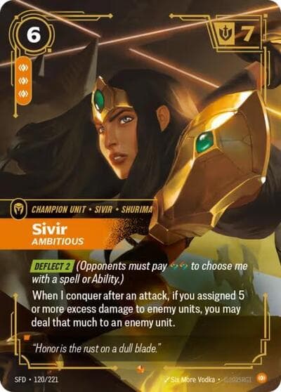 Sivir, Ambitious card