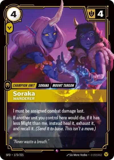 Soraka, Wanderer card