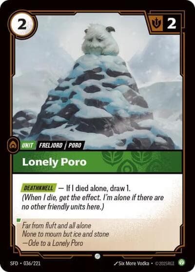 Lonely Poro card