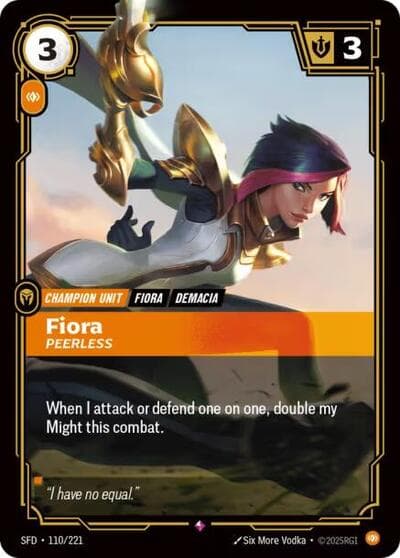 Fiora, Peerless card