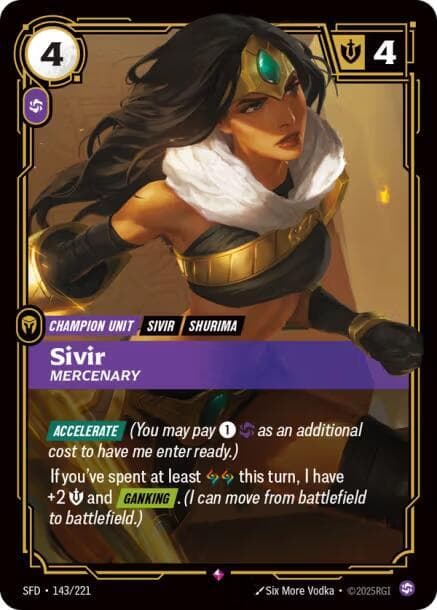 Sivir, Mercenary — Spiritforged (#143)