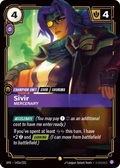 Sivir, Mercenary card