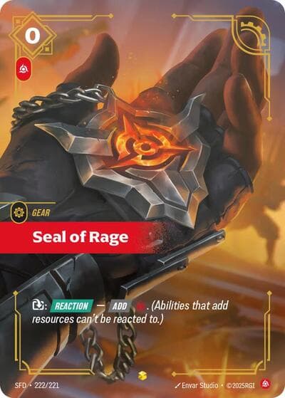 Seal of Rage (Overnumbered) card