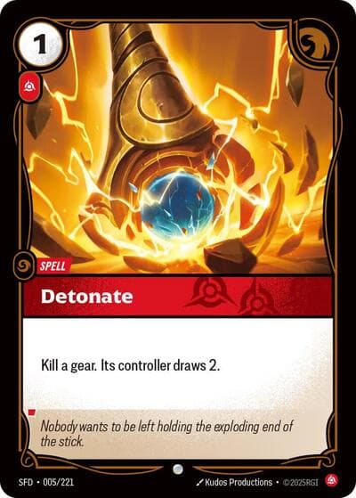 Detonate card
