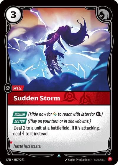 Sudden Storm card