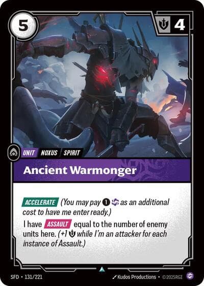 Ancient Warmonger card