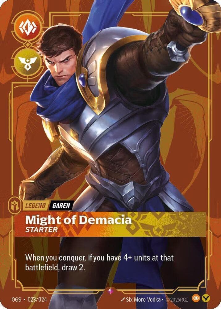 Garen, Might of Demacia (Metal) (Best Of) — Organized Play Promos (#023)