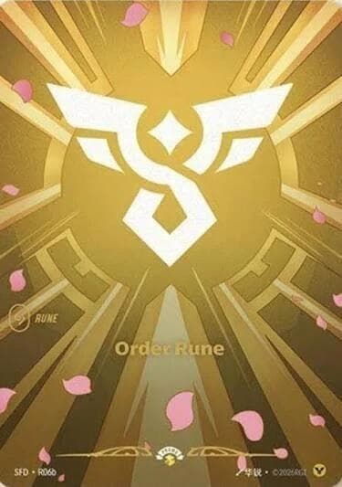 Order Rune card