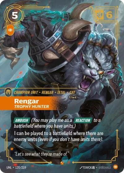 Rengar, Trophy Hunter card