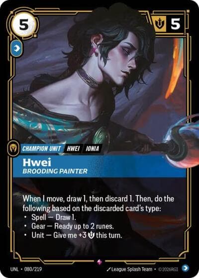 Hwei, Brooding Painter card