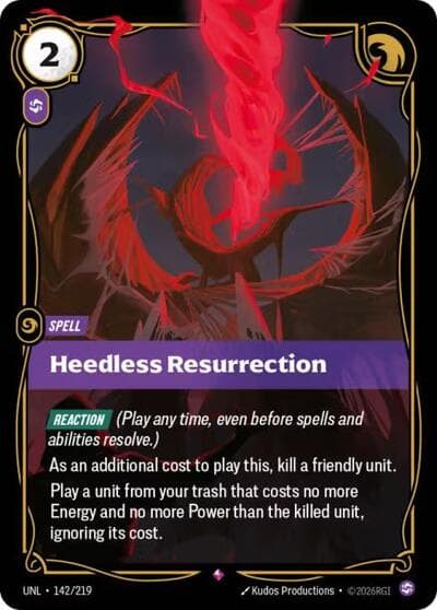 Heedless Resurrection card
