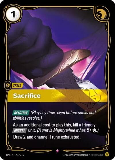 Sacrifice card