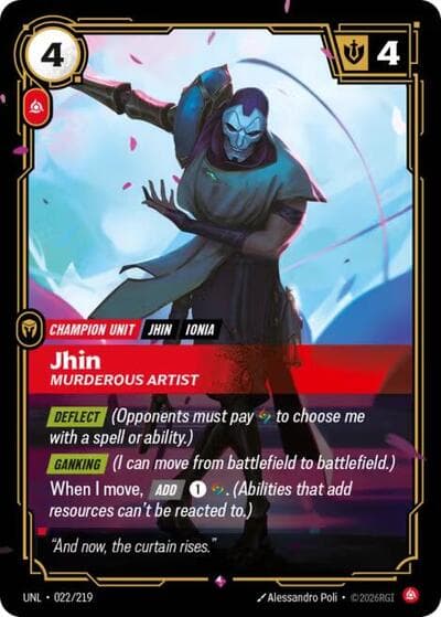 Jhin, Murderous Artist card