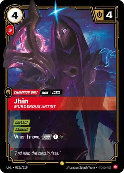 Jhin, Murderous Artist card