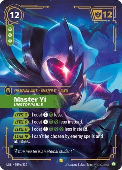 Master Yi, Unstoppable card